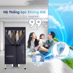 An toàn khi sử dụng tủ sấy quần áo Rowanto S8 Plus