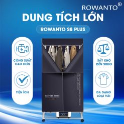 Tủ sấy quần áo Rowanto S8 Plus có dung tích lớn