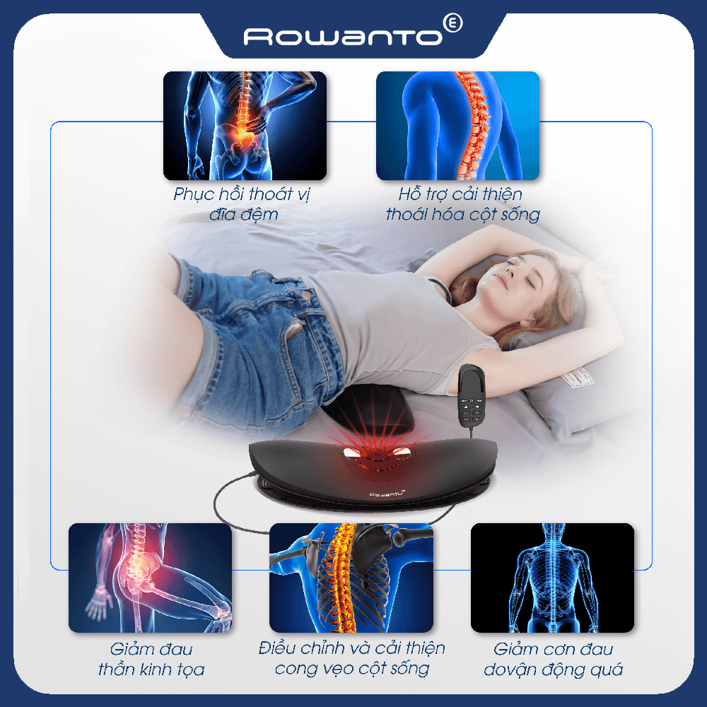 MÁY MASSAGE ĐIỀU TRỊ CỘT SỐNG ROWANTO DT09 PLUS