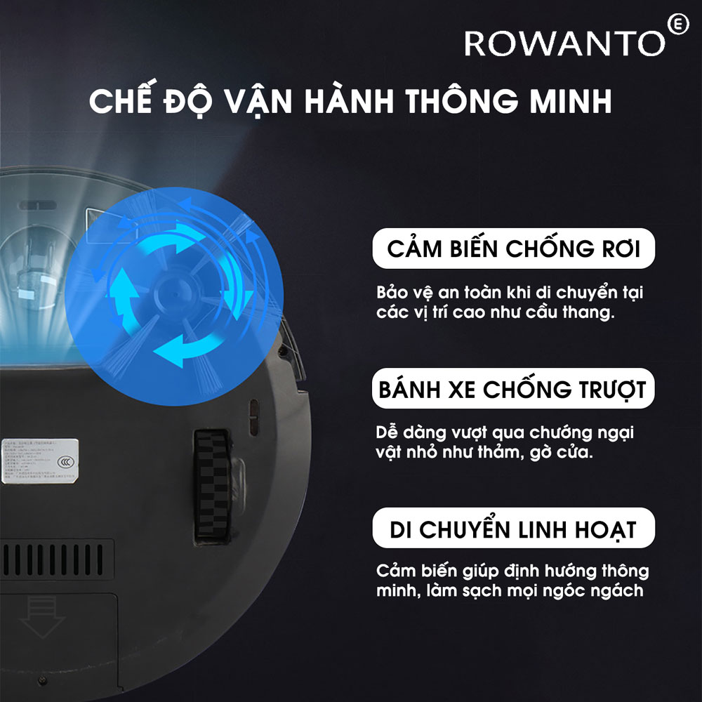 Chế độ vận hành máy robot hút bụi Rowanto R03