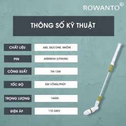 thông số Máy chà nhà vệ sinh nối dài Rowanto Q05