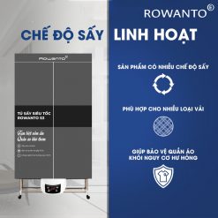 Tủ sấy quần áo Rowanto S3 có chế độ sấy linh hoạt