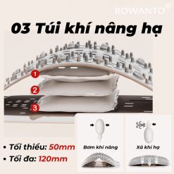 Cấu tạo gối lưng công thái học Rowanto BackFit